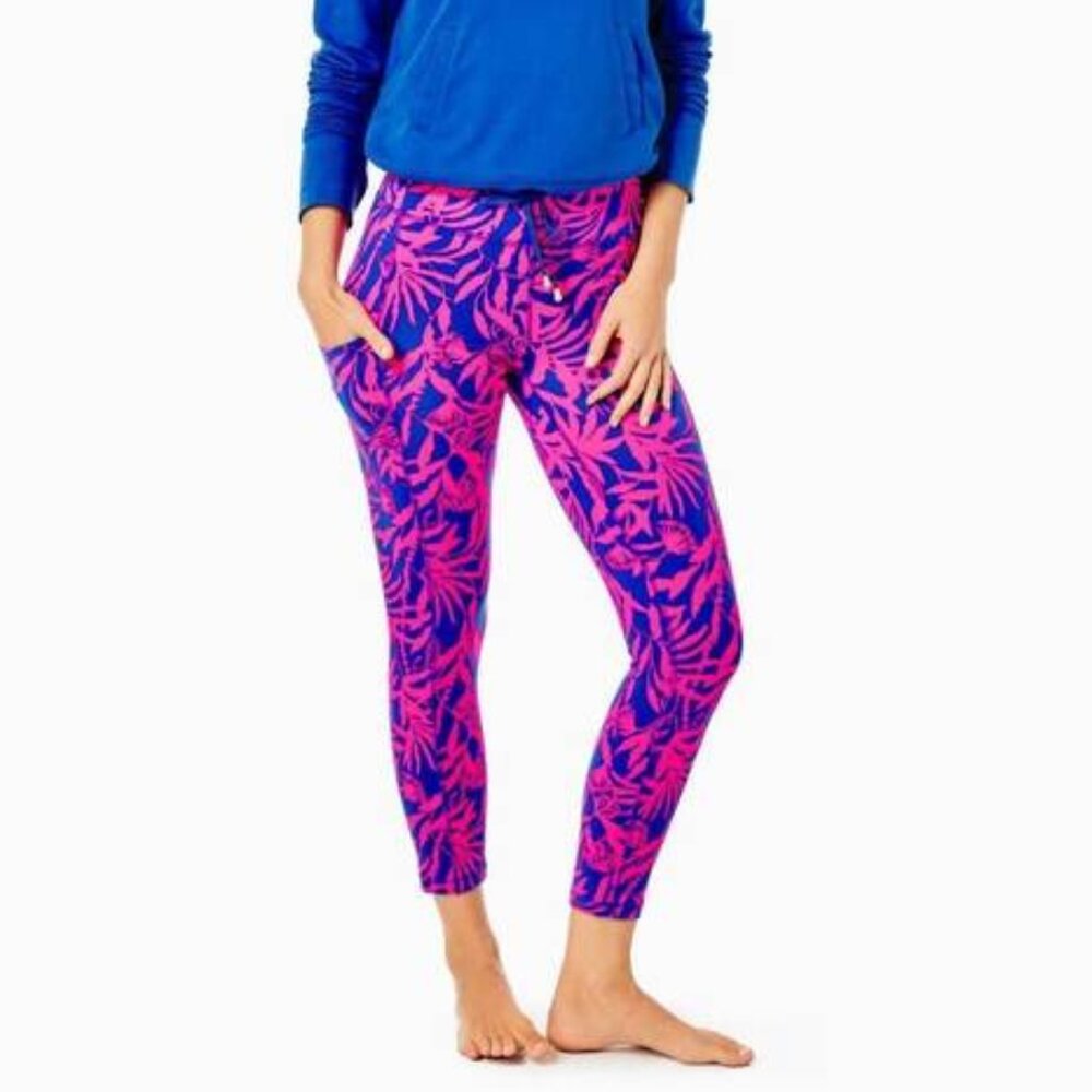 Lilly Pulitzer‎ Flocking To Paradise Girls XL 12-14 Weekender Leggings Luxletic